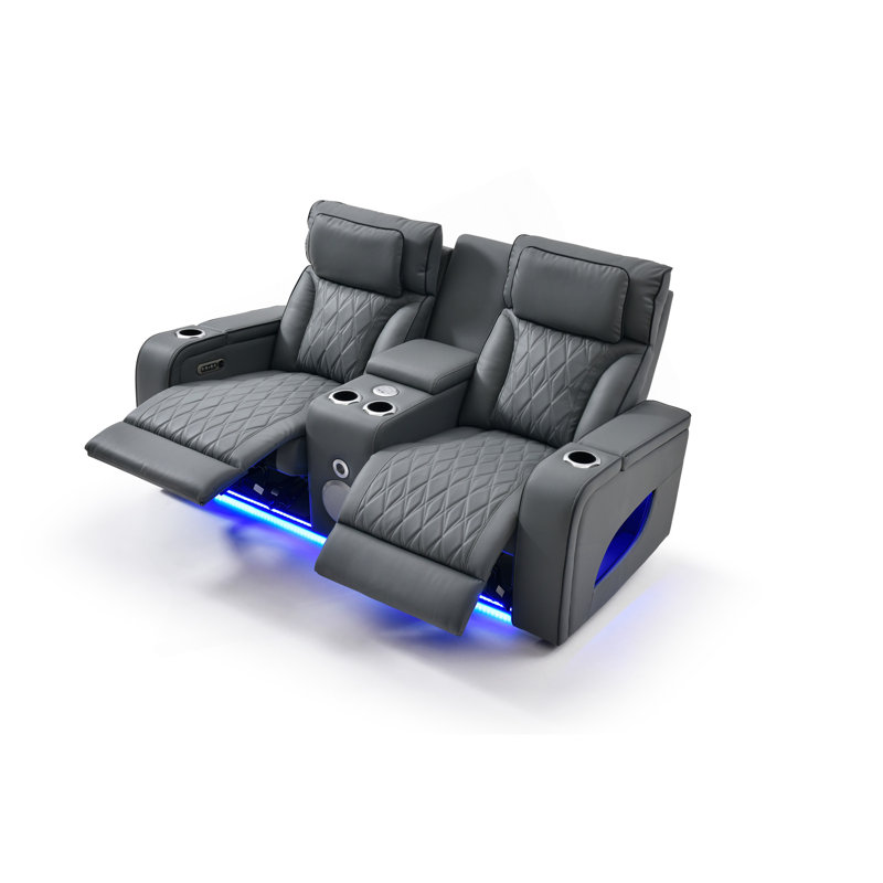 Causeuse inclinable Lumin, gris, Gris