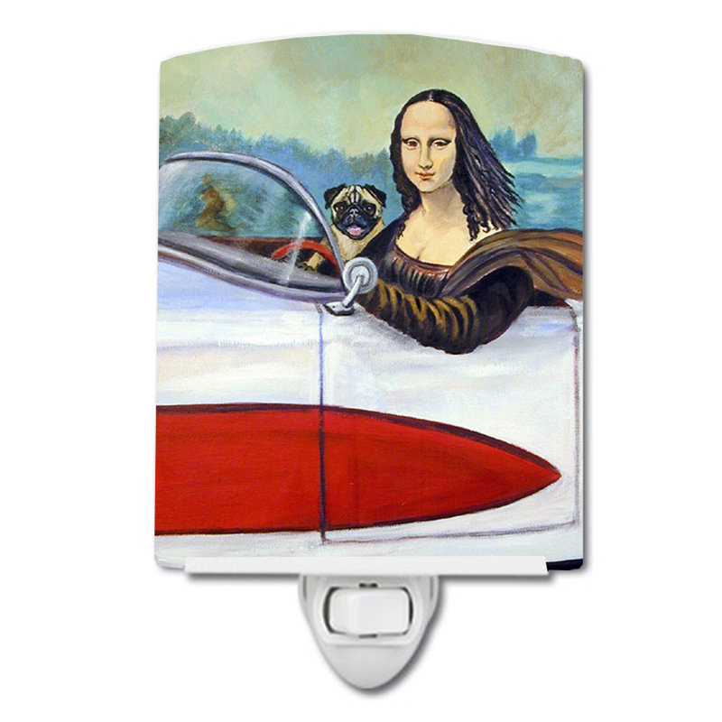 Veilleuse en faon carlin et Mona Lisa
