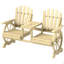 High Backrest Wooden Garden Bench,2-Seat Patio Bench-886451792