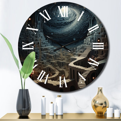 Horloge murale «Unraveling the Blue Labyrinth Mystery I»