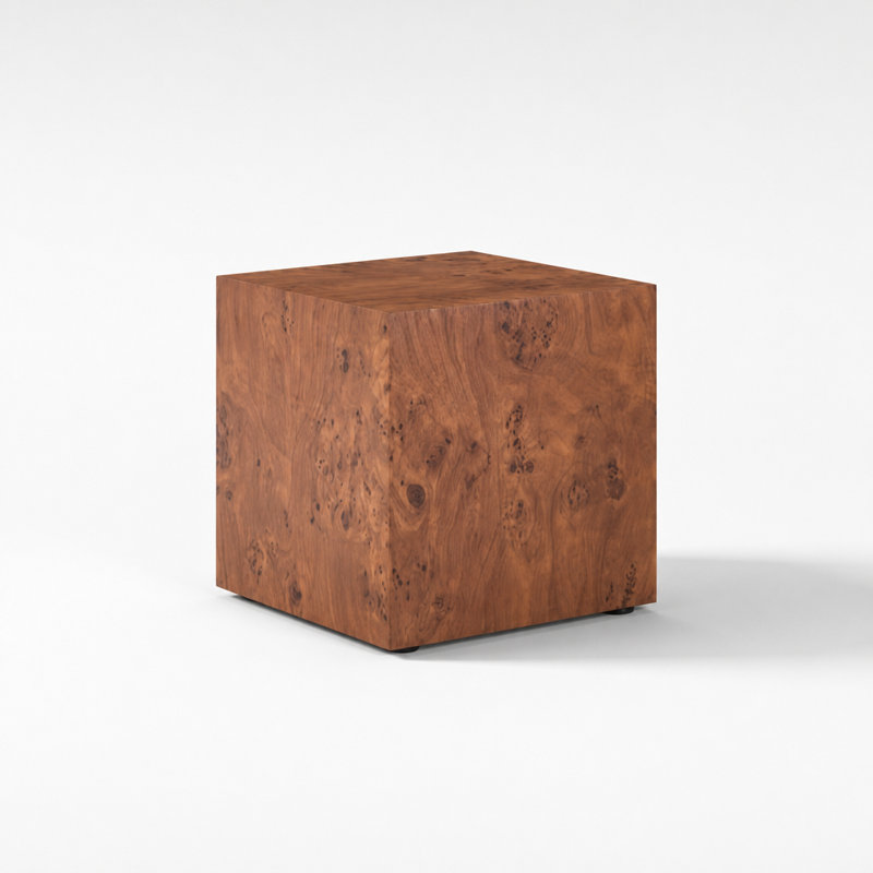 Table basse en placage de noyer Burl