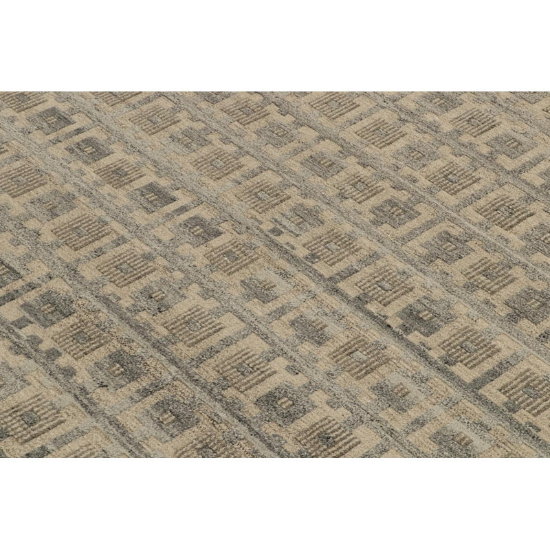 Scandinavian Wool Geometric Area Rug, Rectangle 12' x 16'