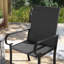 4 chaises de patio, chaises d'extérieur en rotin PE, noir