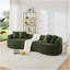 Canapé modulaire courbé à 4 places Modern Cloud, canapé de salon à compression minimaliste, sans assemblage requis, chenille, vert-826983816