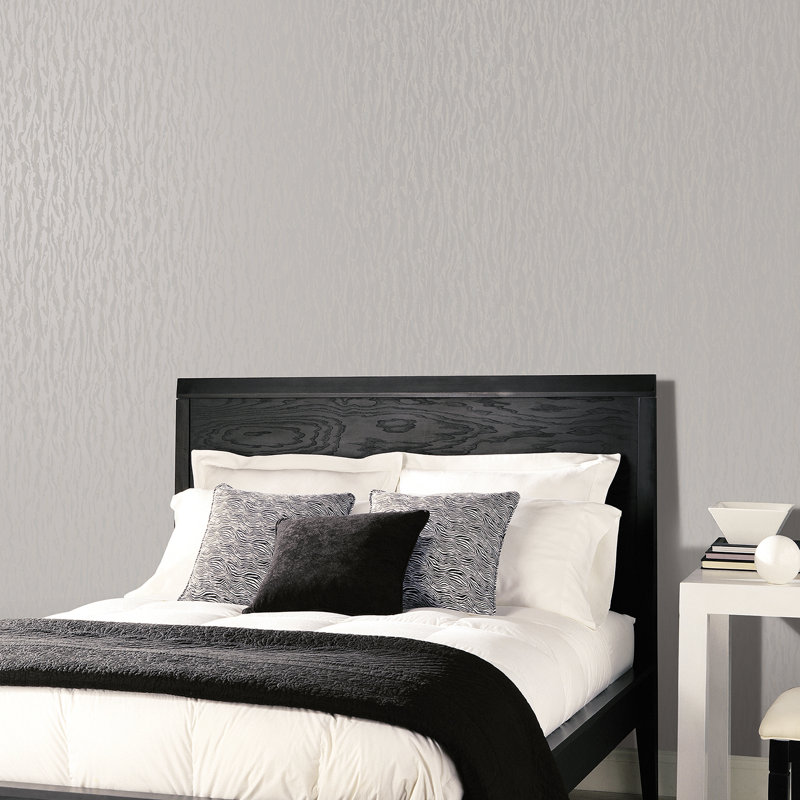 Jonty 10m x 52.8cm Pre-pasted Wallpaper Roll, Silver