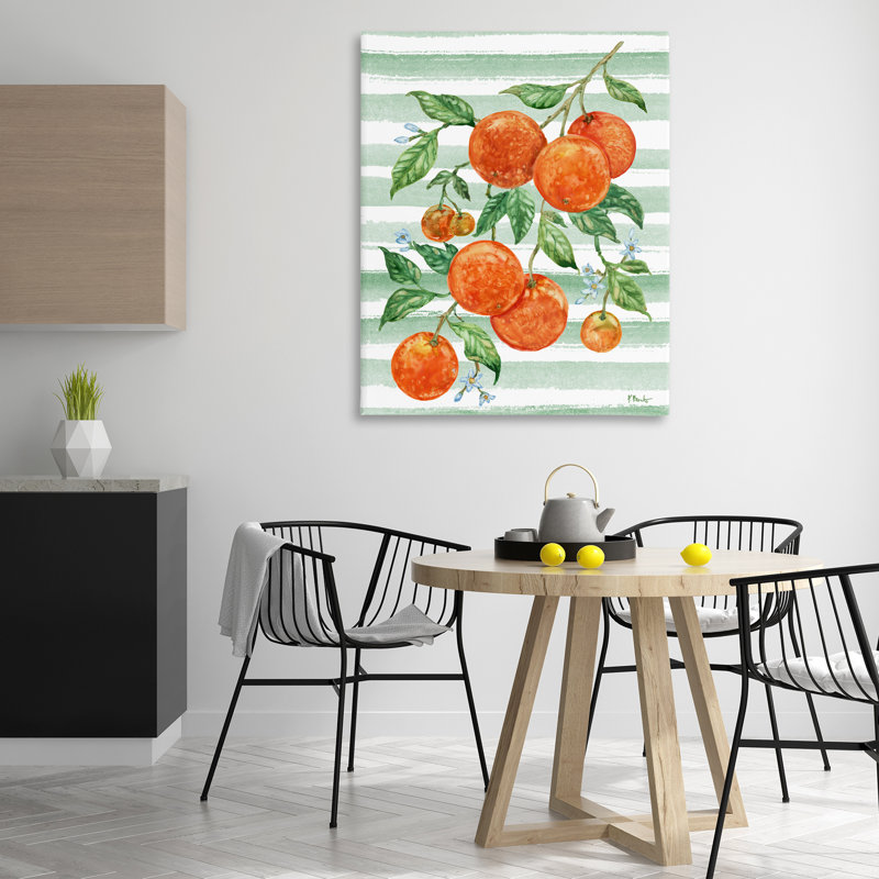 Toile de vigne juteuse et rayures, design par Paul Brent, H 48 po x l 36 po