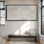 Motif de tissage abstrait linéaire blanc pour art mural de salon ou de bureau moderne-433754254-433754255