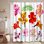 Rideau de douche imperméable à motif floral tropical avec 12 crochets