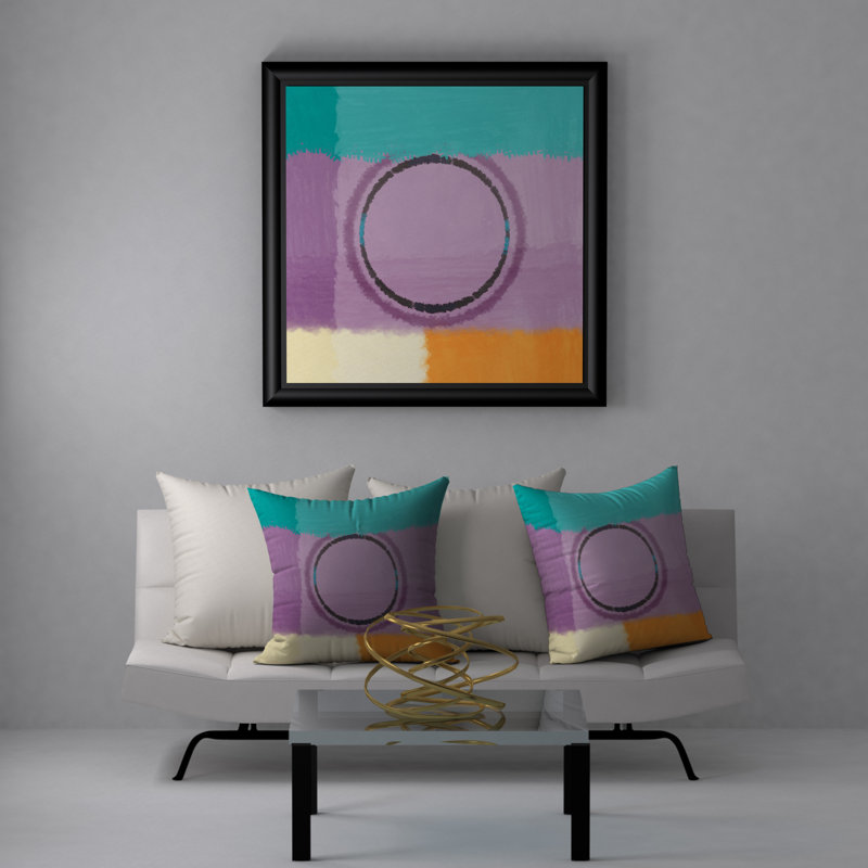 Abstract Reversible Throw Pillow, 20" H x 20" W