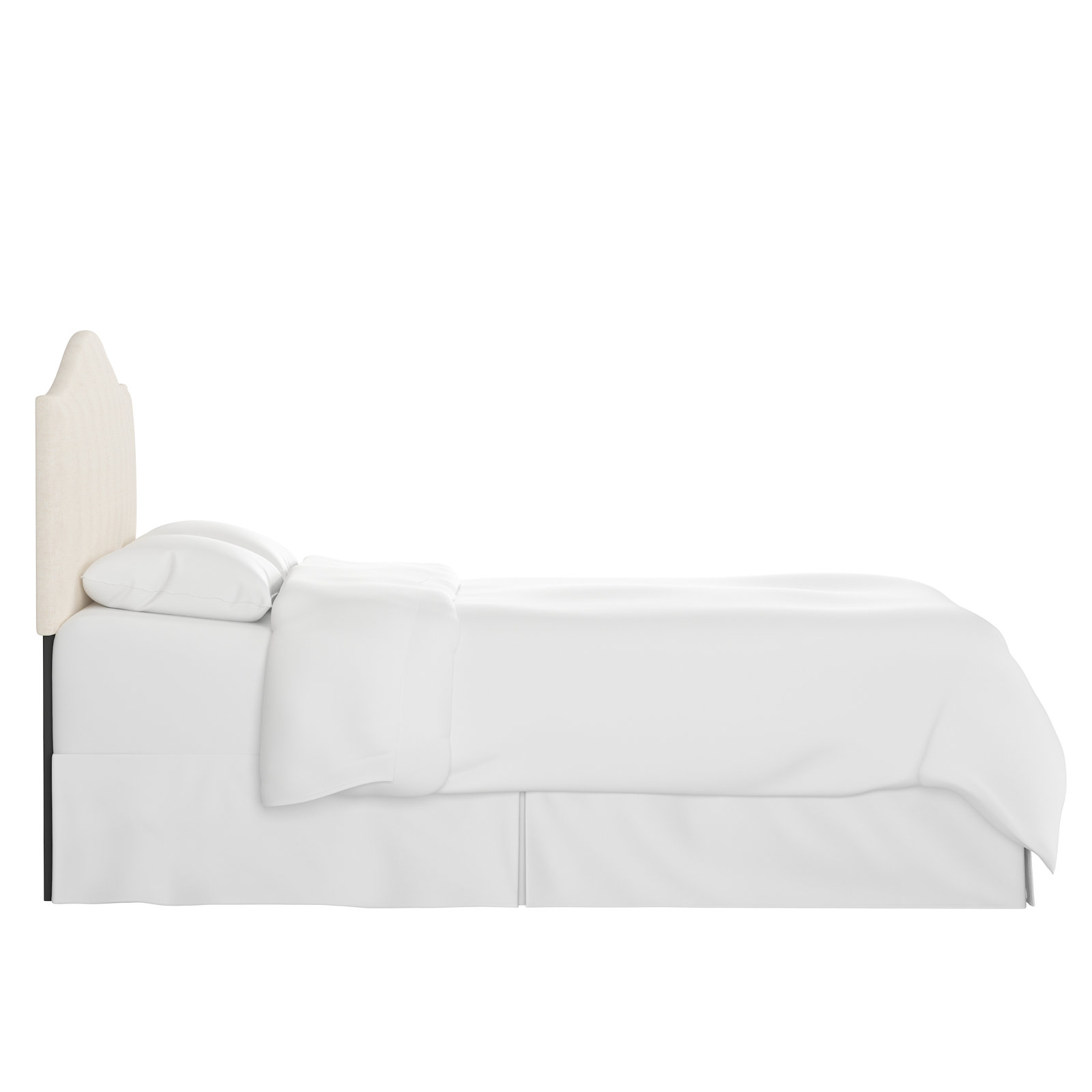 Hermosa Upholstered Panel Headboard, Zuma White Textured Linen, California King