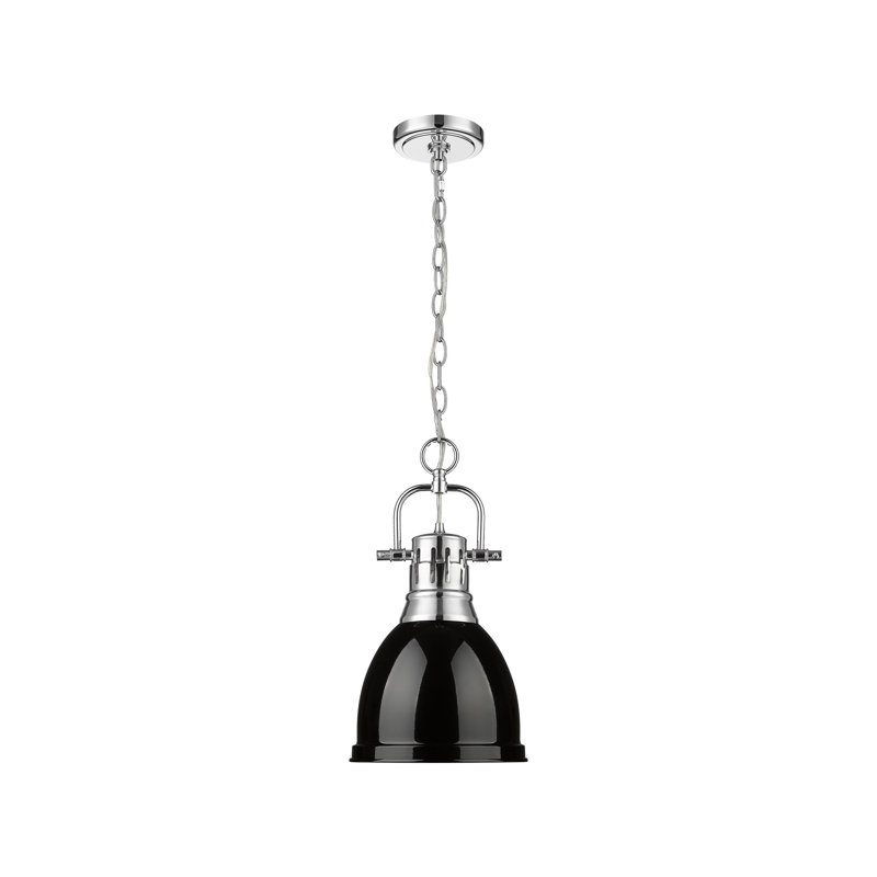 Alethia 1 - Light Kitchen Island Pendant, Black, Chrome