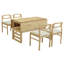 Modern 5-Piece 47.2'  Wood Square Dining Table Set With Two 11.8-Inch Drop Leaves, Compact Storage Shelf Kitchen Table Set With Upholstered Chairs For 4 People, Extendable