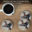 Ensemble de 4 sous-verres ronds en grès naturel August Grove®