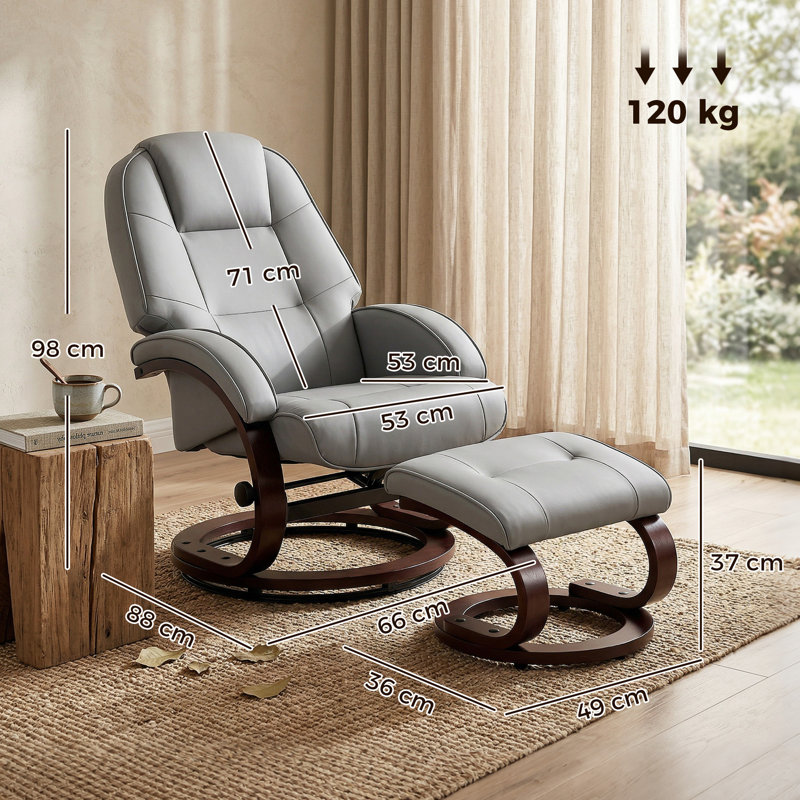 88cm Wide Swivel, Gray