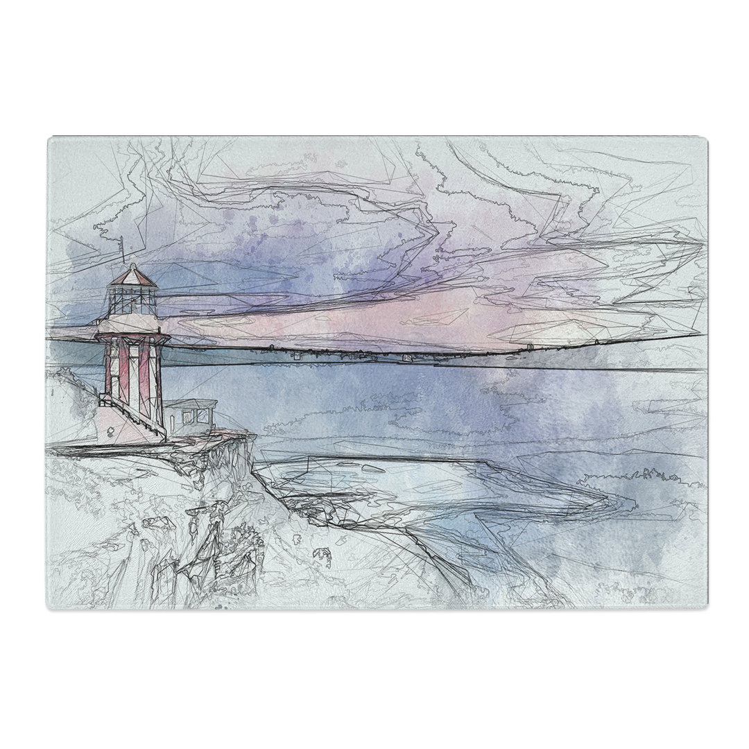 Tempered Glass Lighthouse overlooking Sydney Australia Chopping Board