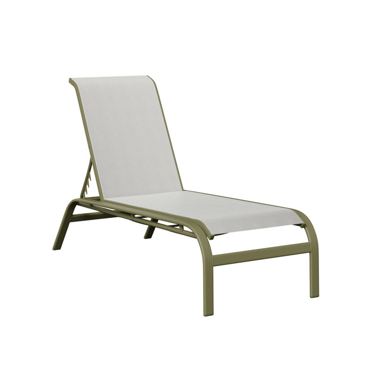 Chaise longue sans accoudoirs Berlin Gardens Murphy, Gris pâle, Vert sauge