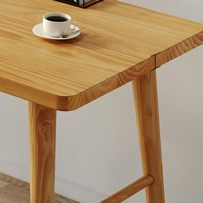 Burlywood Rectangular Solid Wood desk, 29.53" H x 86.61" W x 31.5" D