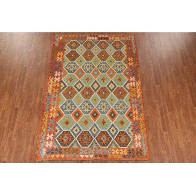 Multolor Wool Kilim Living Room Rug 7x10