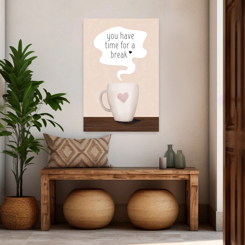 Cozy Break, art mural contemporain, H 48 po x l 32 po
