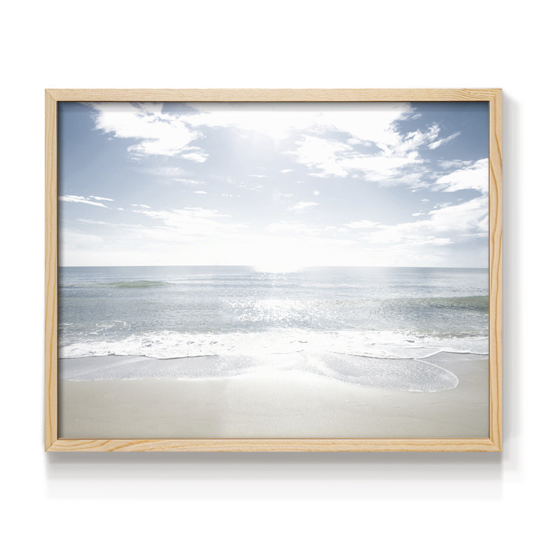 Sandy Beach -Framed Print - Restickable, H 8 po x l 10 po, Naturel