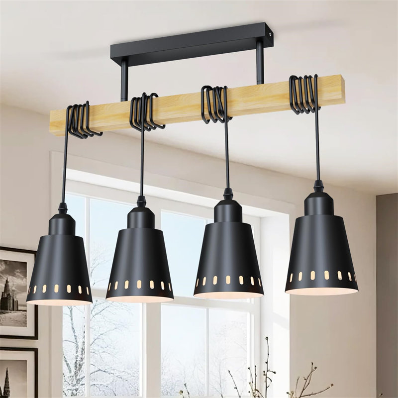 4 - Light Matte Black Cone Pendant