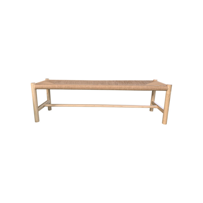 Banc en bois Brighton, H 18 po x l 60 po x P 17 po, Naturel