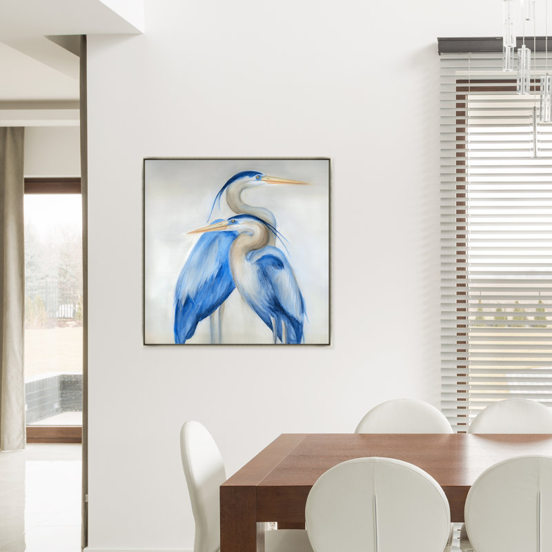 Two Herons II by D’Alessandro Léon - Painting on Canvas