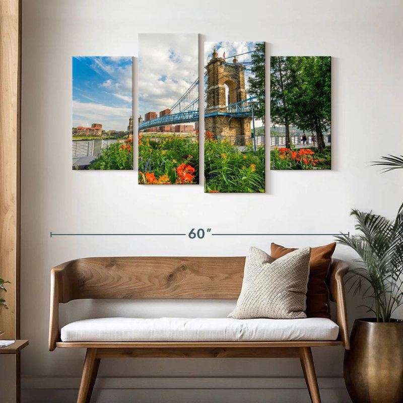 Lilie Roebling Suspension Bridge, 32" H x 52" W