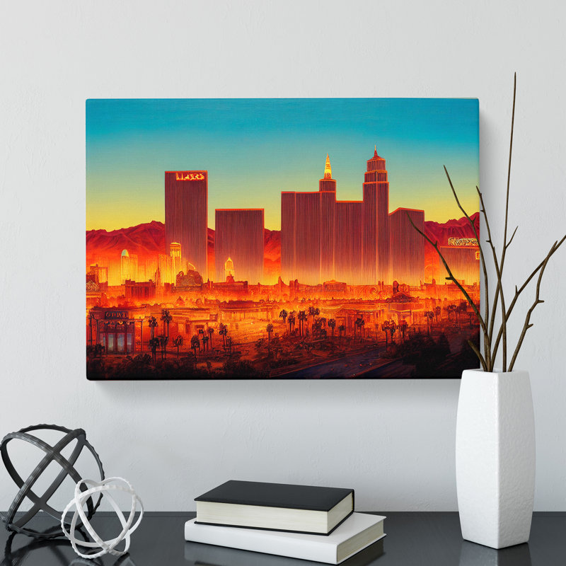 Las Vegas Skyline Vol.2 - Wrapped Canvas, 50cm H x 76cm W x 3cm D