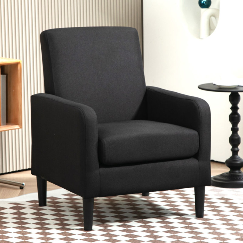 upholstery 26.2'' wide armchair, Black Polyester