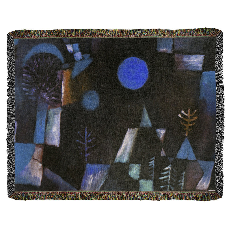 Jeté en coton klee full moon paul, Bleu