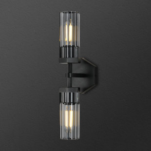 2 - Light Dimmable Crystal Wall Sconce