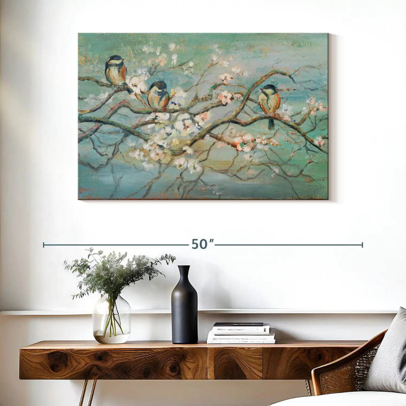 Spring Branch With Birds