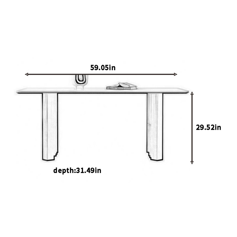 Albaugh, H 29,52 po x L 59,05 po x l 31,49 po