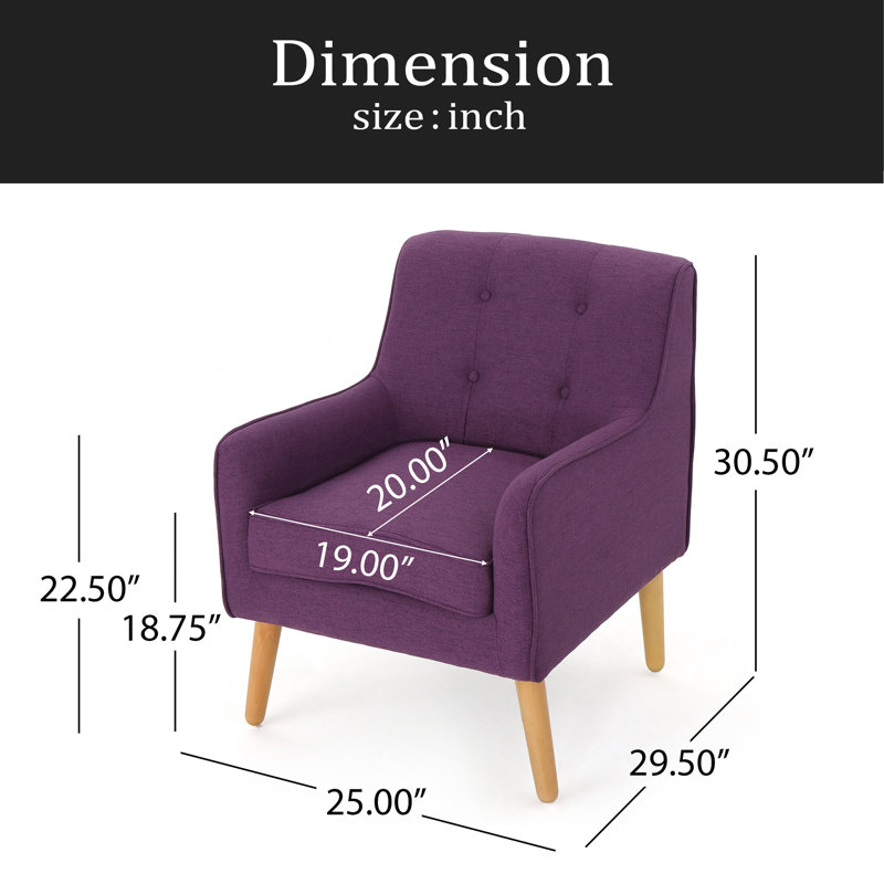 Fauteuil Mid-Century, Mauve
