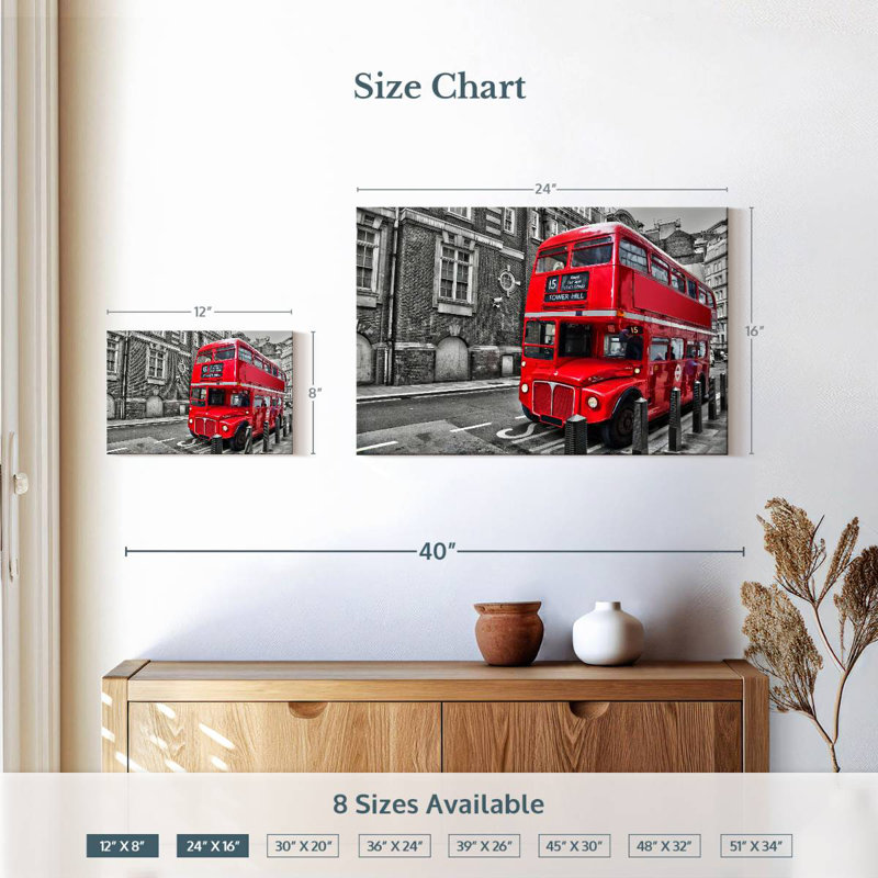 Mehar Pop Double Decker Bus, 16" H x 24" W
