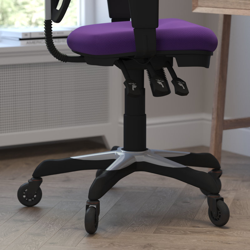 Chaise ergonomique , Noir, Mauve