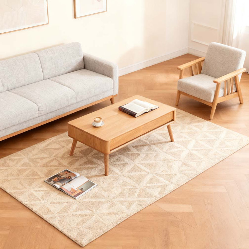 Table basse, H 17,72 po x L 39,37 po x l 23,62 po, Naturel