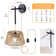 Elena Rattan Plug-in Swing Arm Sconce with Bulb Included