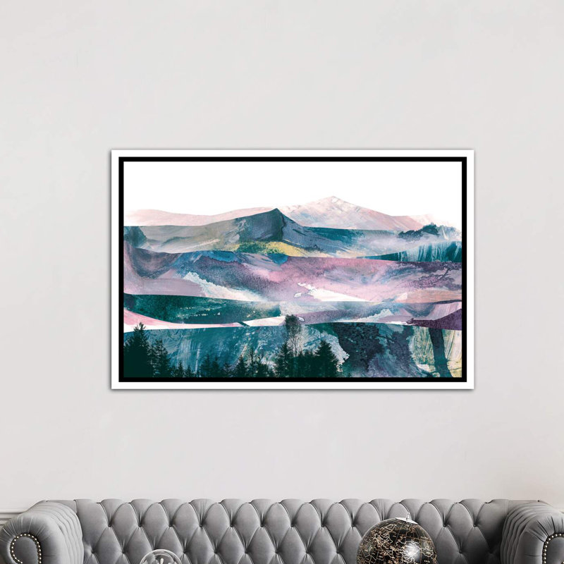« rose range » par dan hobday-print, H 18 po x l 26 po x P 1,5 po, Toile blanche encadrée