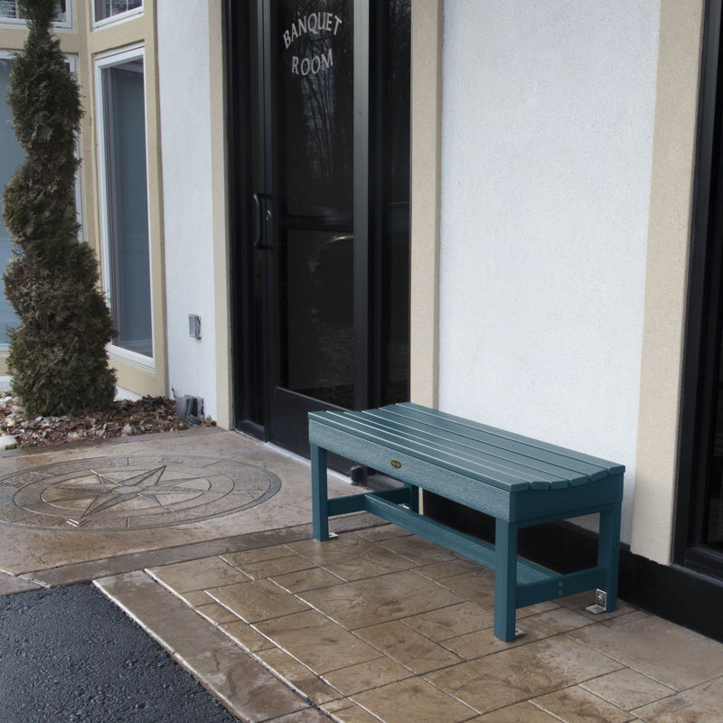 Banc de pique-nique en plastique Antonia, Bleu Nantucket