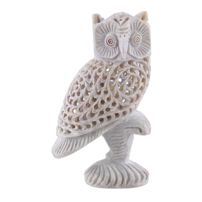 Millwood Pines Handmade Nocturnal Whisper Soapstone Sculpture