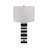 27" Holzwarth Marble Table Lamp, Black/White