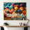 «Red Hot Air Ballon Mosaic II», reproduction sur toile