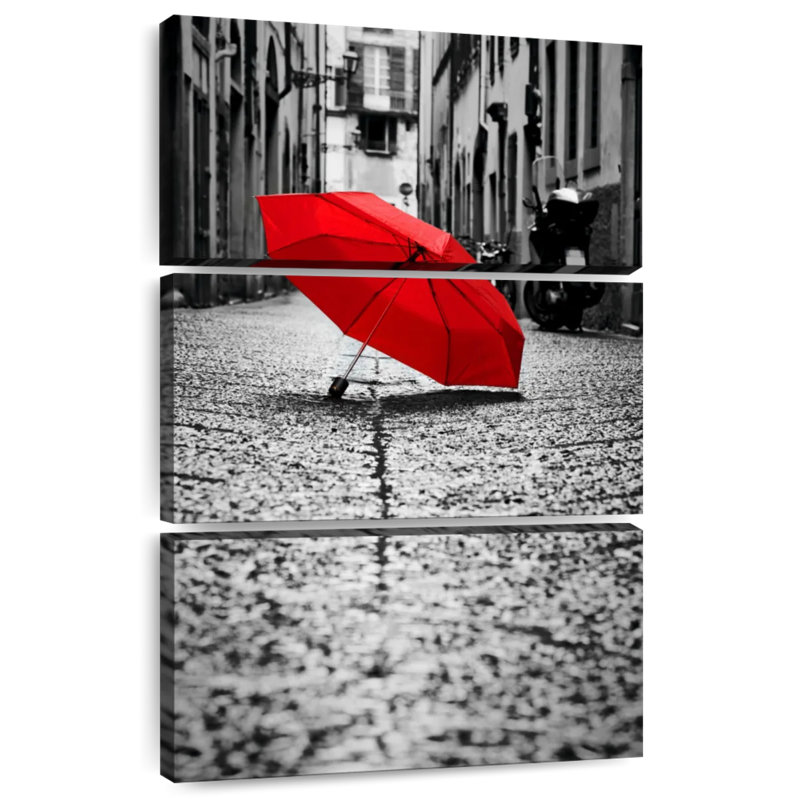 Kerner The Red Umbrella, 50" H x 32" W