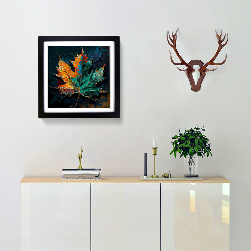 Single Picture Frame Print on Wood, Black Framed