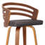 Swivel Upholstered Counter Stool with Solid Wood Frame-31454914-31454915
