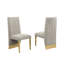 Tempered Glass Dining Set With Boucle Fabric Side Chairs-109070402-109070400
