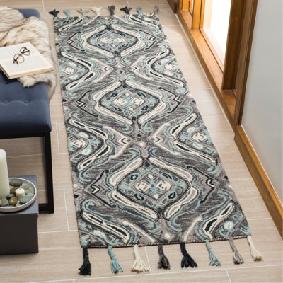 Guzi Hand Hooked Wool Geometric Rug