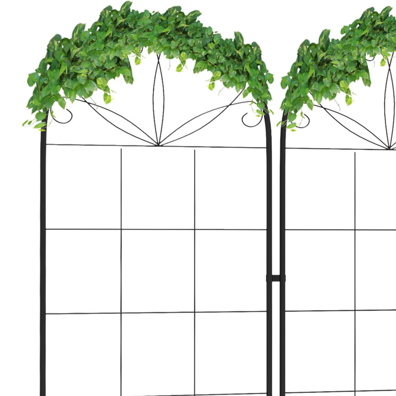 Verdon 180cm H x 50cm W Metal Gothic Trellis Side Panel